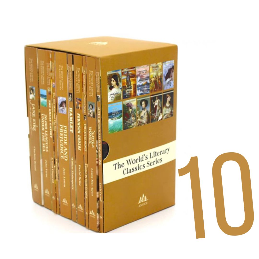 The World's Literary Classic Series (10 books) box with slight dents