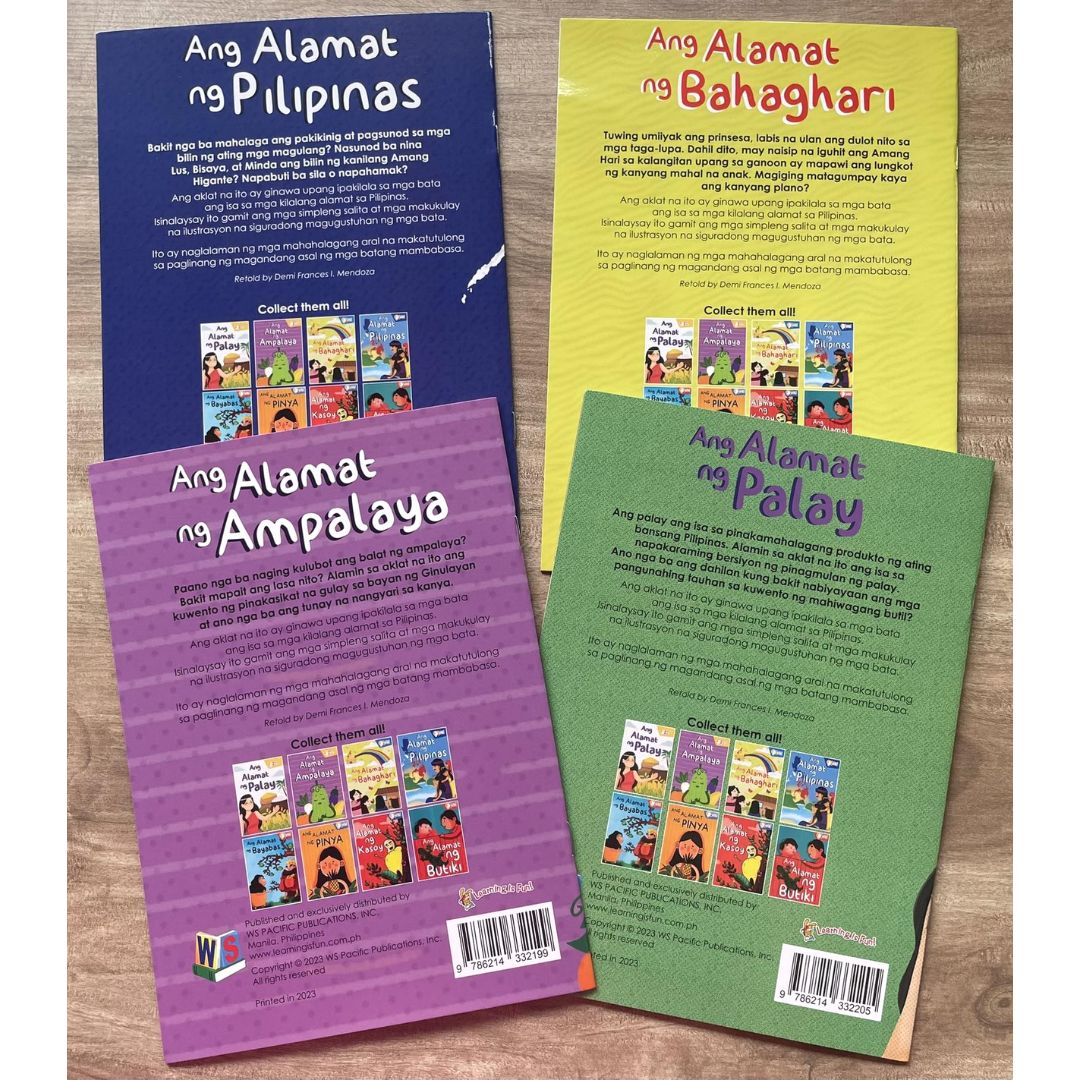 Batang Matalino: Ang Alamat ng Pilipinas/Bahaghari/Ampalaya/Palay (Sold as set of 4 books) Tagalog books