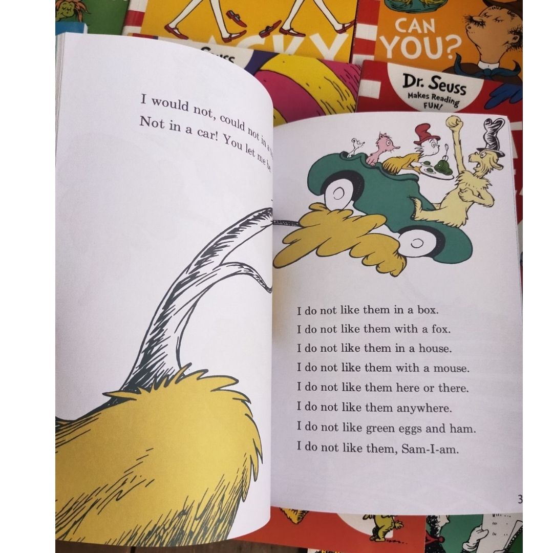 Dr Seuss Classic Case (20 books) brand new softcover, box set (BOX WITH SLIGHT TEARS and DENTS, BOOKS NO DAMAGE)