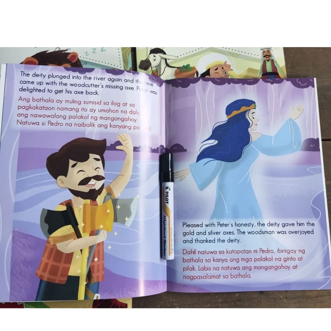 BATANG MATALINO AESOP'S FABLE (with Filipino translations) - 4 books
