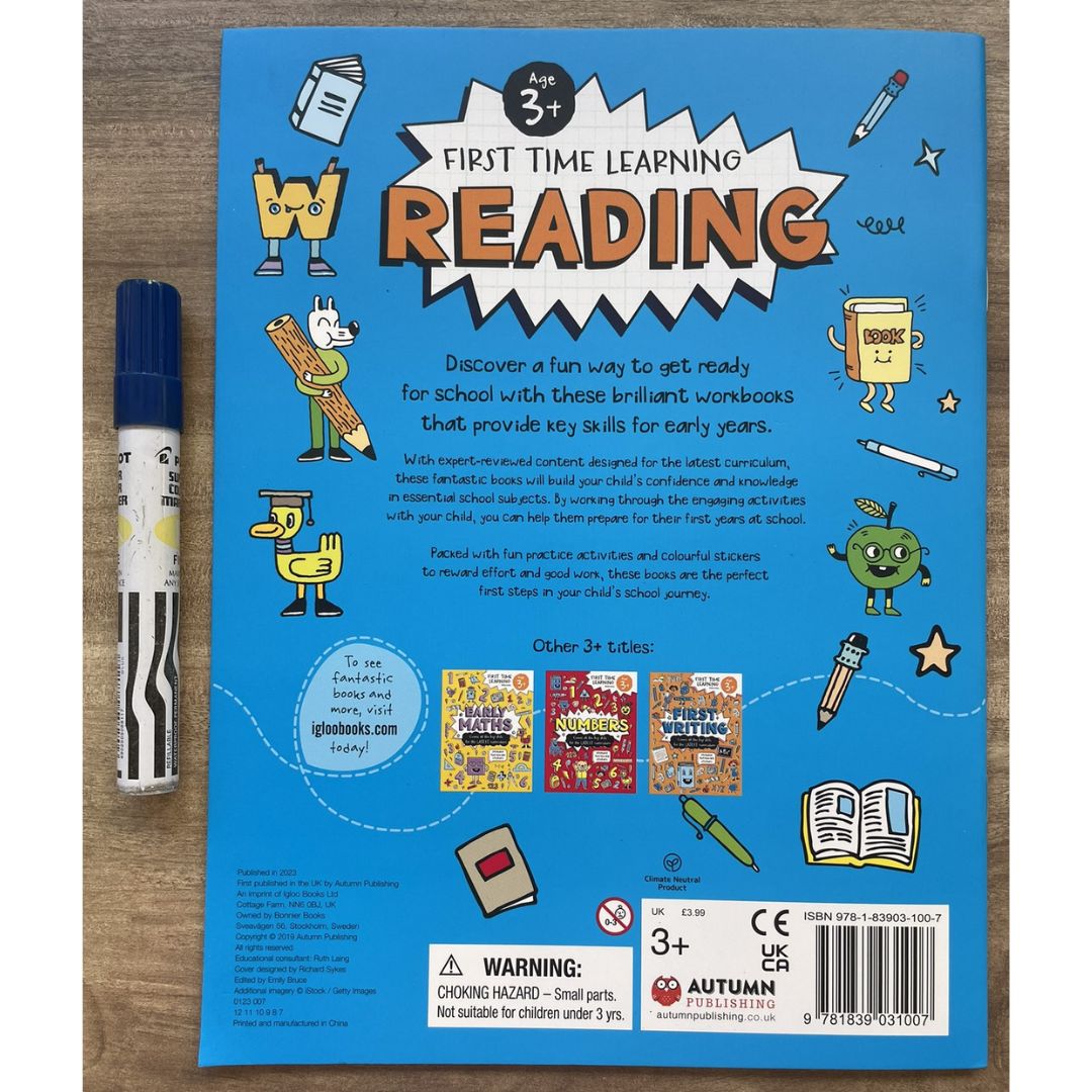 First Time Learning Preschool (for Age 3+) - READING (brand new softcover)