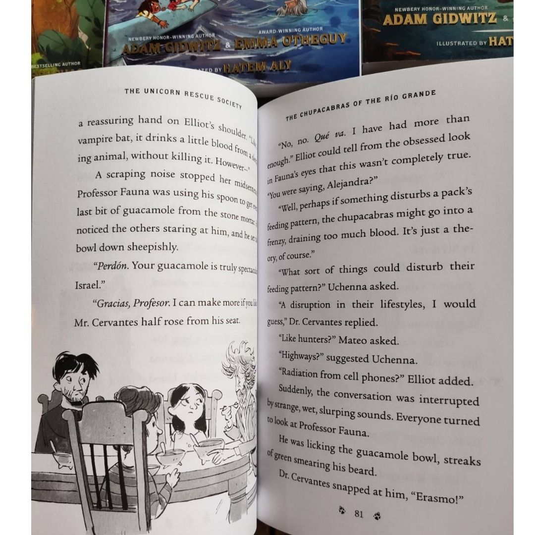 The Unicorn Rescue Society (6 books, softcover, no box) - slight dents on book cover