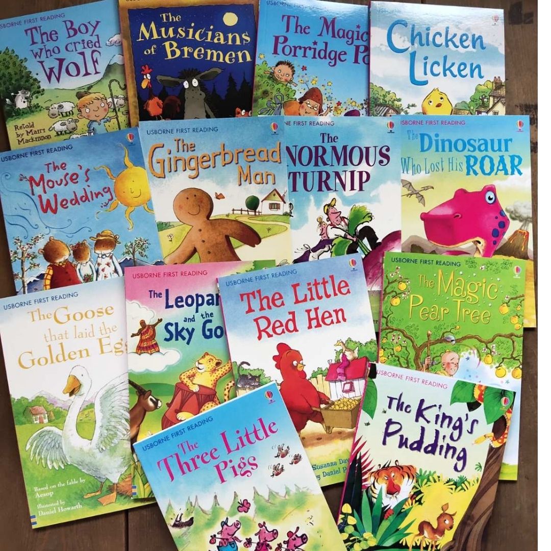 Usborne Second Reading Library (50 books, red box) BOX WITH SLIGHT DENTS