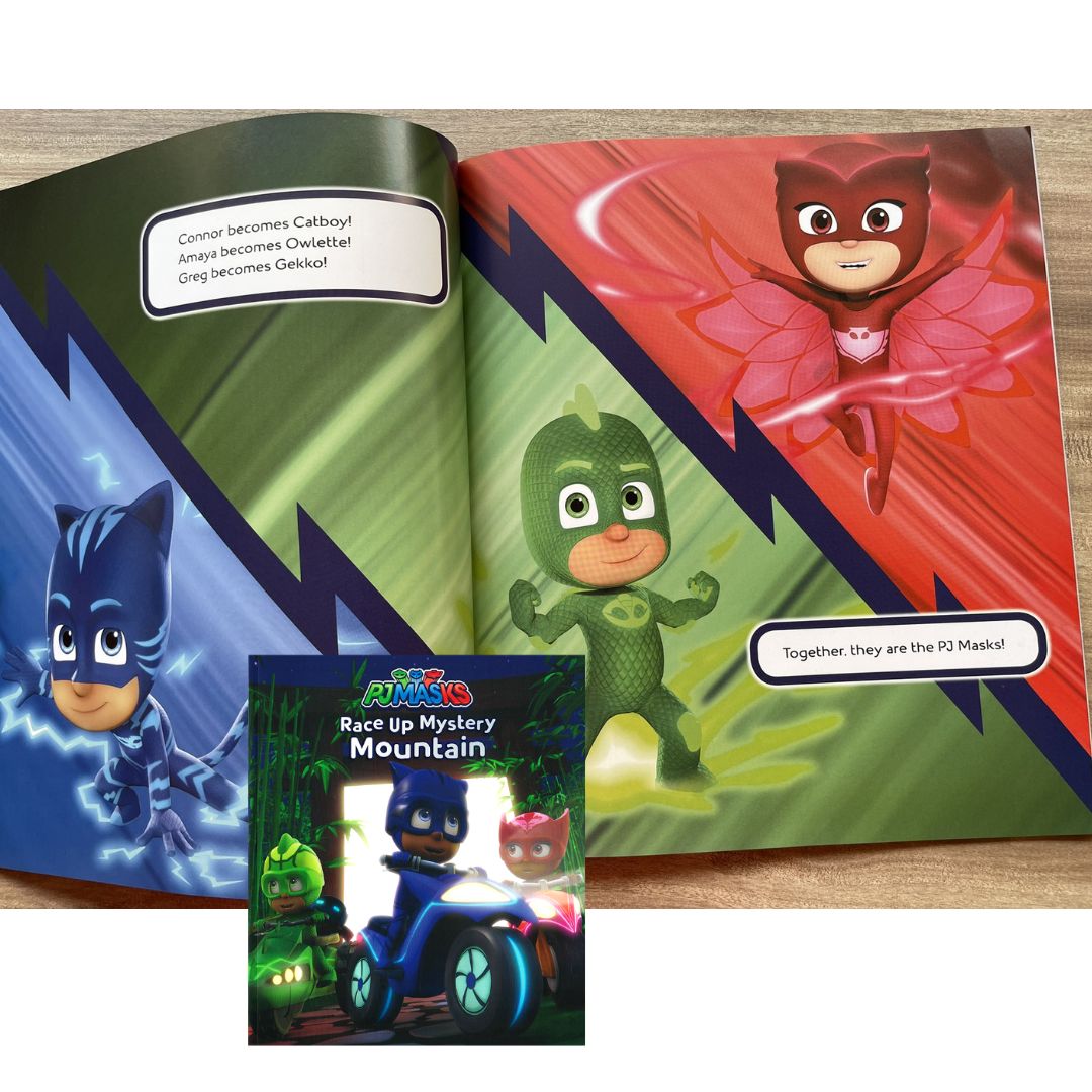 PJ Masks Picture Flat - Race Up Mystery Mountain (brand new softcover)