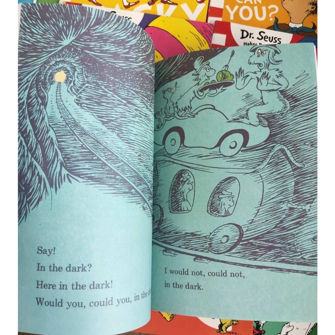 Dr Seuss Classic Case (20 books) brand new softcover, box set (BOX WITH SLIGHT TEARS and DENTS, BOOKS NO DAMAGE)