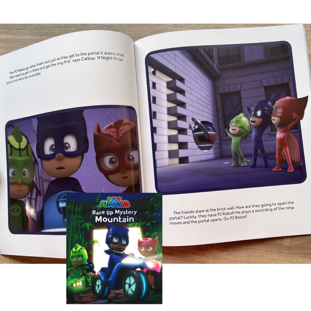 PJ Masks Picture Flat - Race Up Mystery Mountain (brand new softcover)