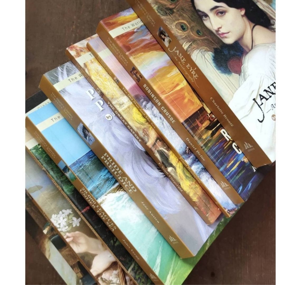 The World's Literary Classic Series (10 books) box with slight dents