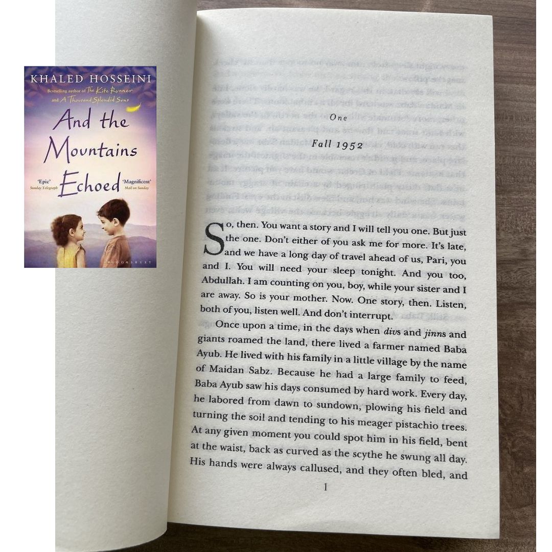 And the Mountains Echoed (mass paperback) - brand new, with slightly yellowed pages