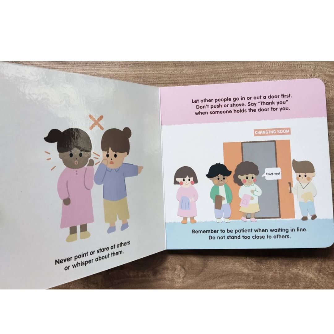 Manners Books || Hello | Table | Home | School (SINGLES) board books