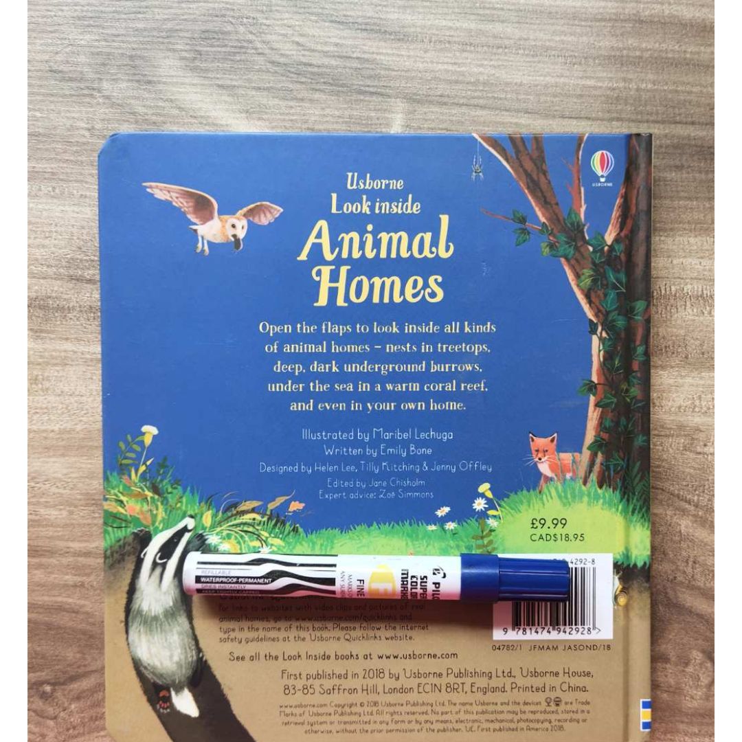 Usborne Look Inside: Animal Homes (Board Book) by Emily Bone