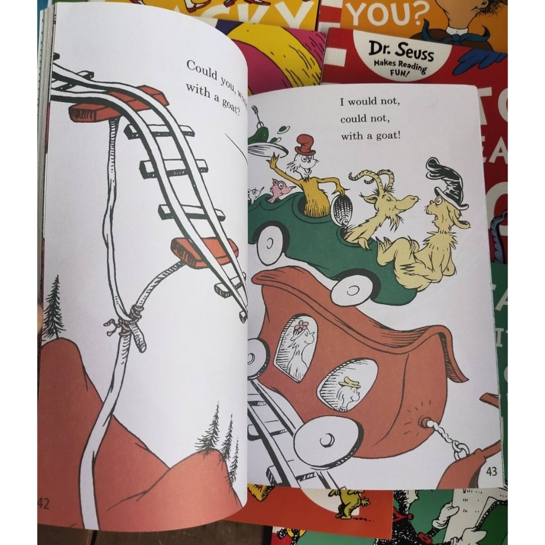 Dr Seuss Classic Case (20 books) brand new softcover, box set (BOX WITH SLIGHT TEARS and DENTS, BOOKS NO DAMAGE)