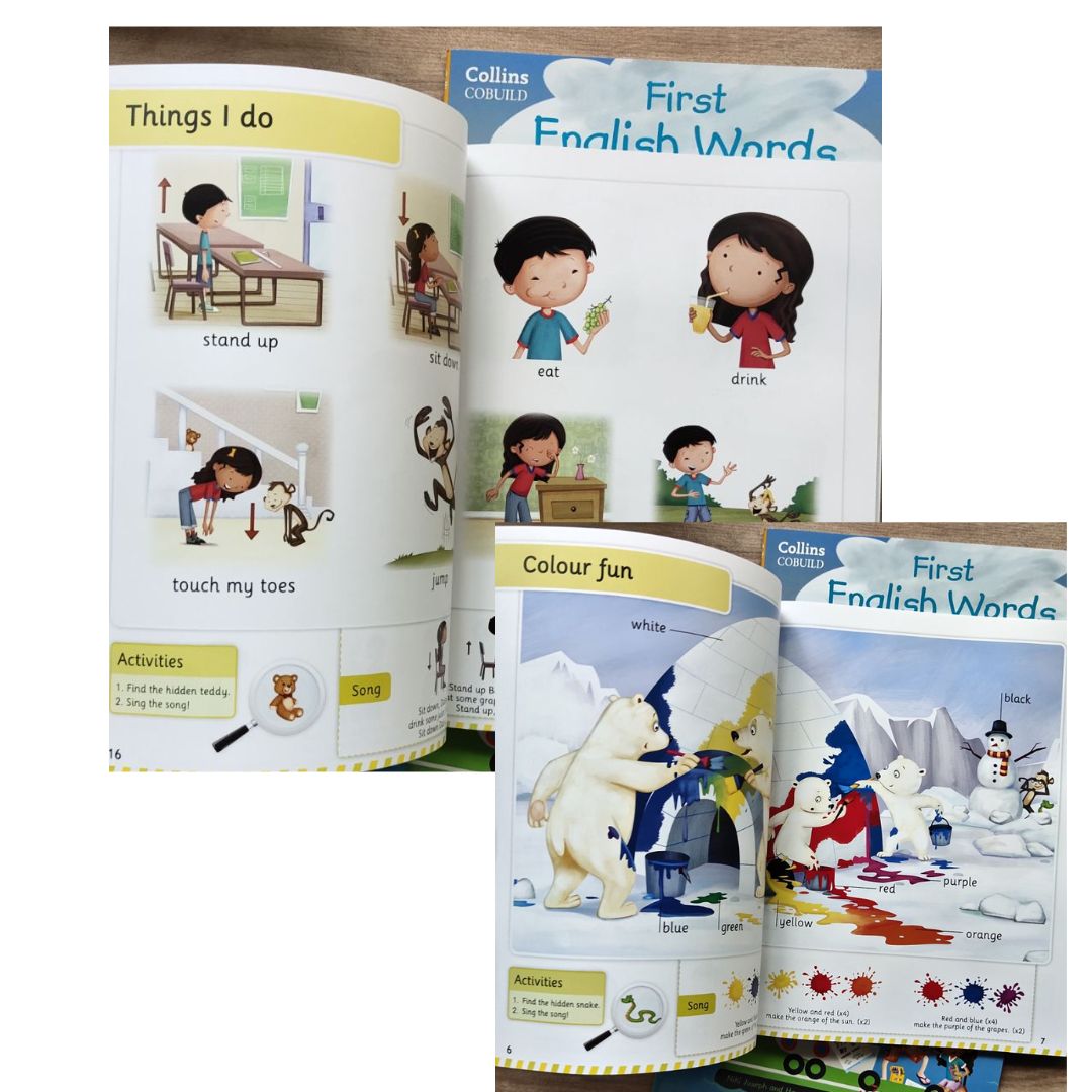 First English Words (Collins First) 3 books - 2 activity books and 1 textbook