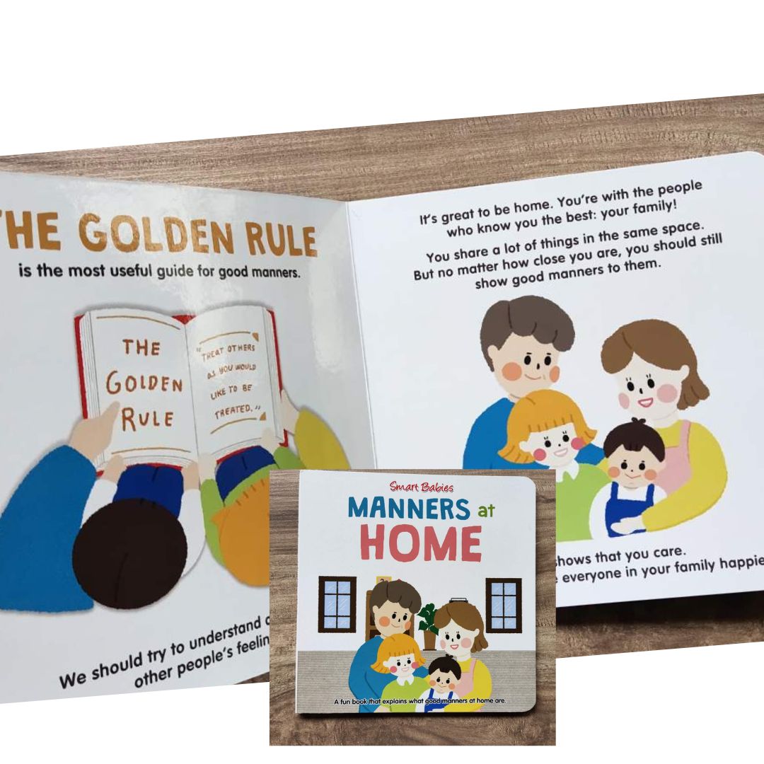 Manners Books || Hello | Table | Home | School (SINGLES) board books
