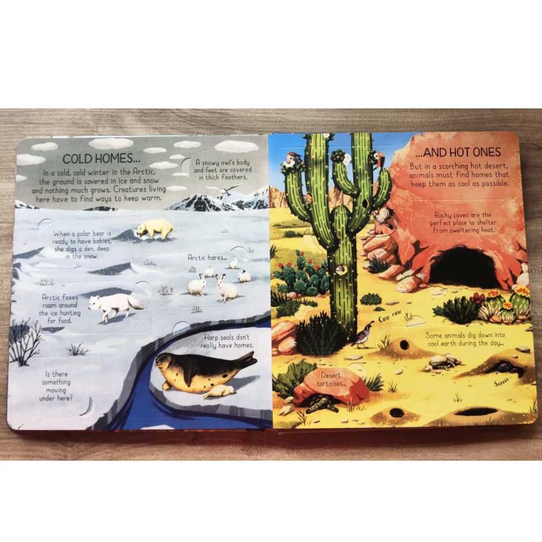 Usborne Look Inside: Animal Homes (Board Book) by Emily Bone
