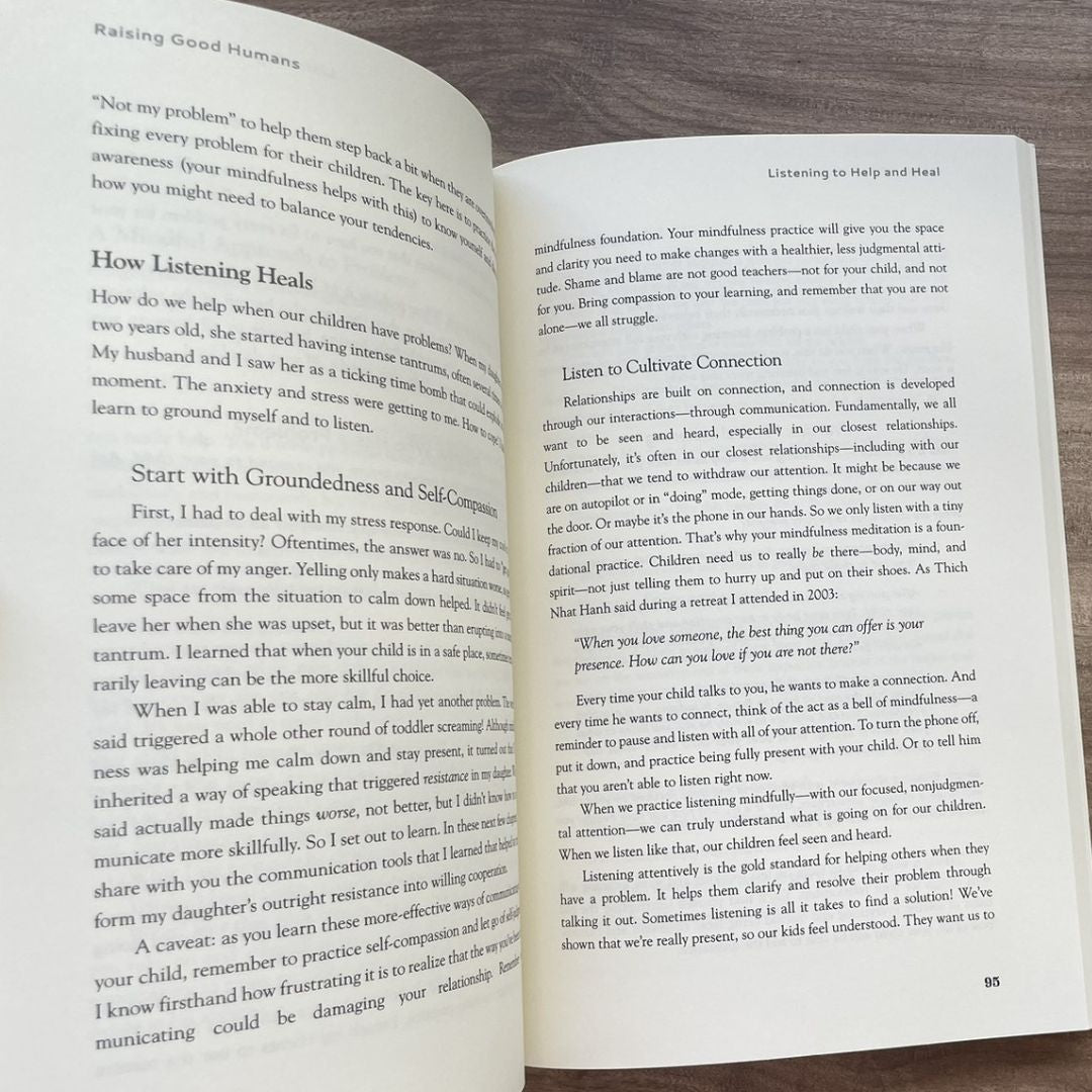 Raising Good Humans (brand new softcover, with SLIGHT DENTS and FOLDS on book cover and pages)