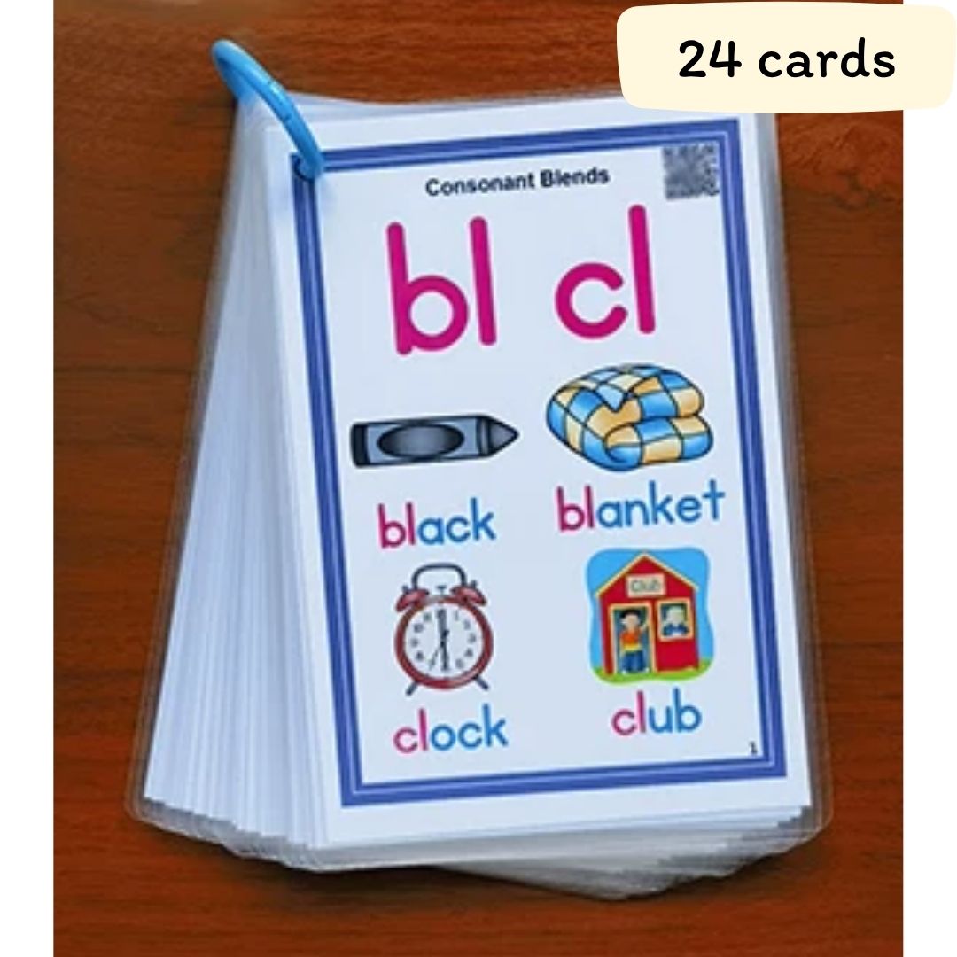 Phonics and English Alphabet Cards / Flashcards Set · Word Pronunciation · Audio Point-Reading · Teaching Aid (122 cards, 4-Inch Laminated Cards · Size: 8 × 11 cm)