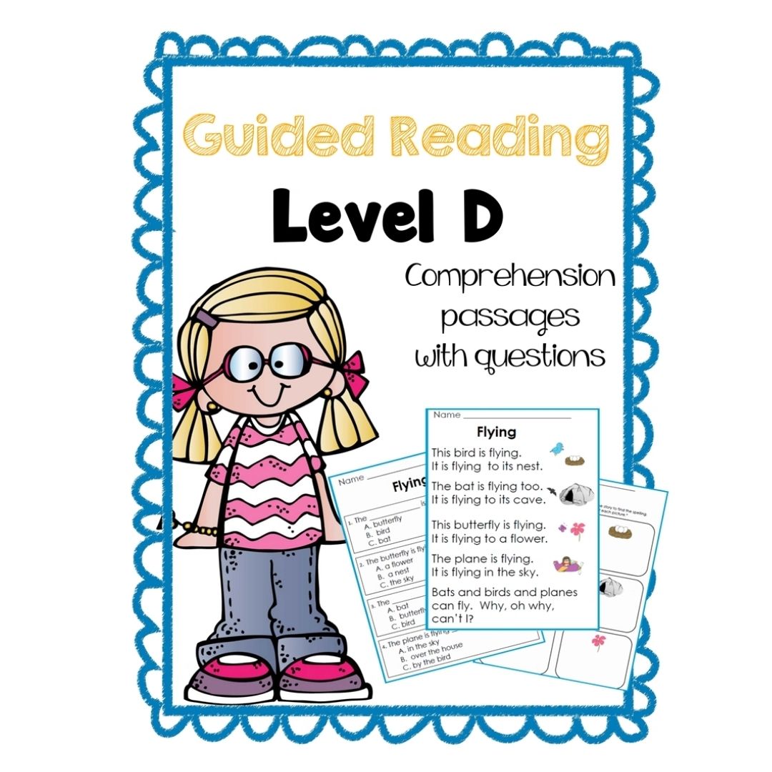 English Reading Comprehension & Phonics Worksheets / Workbook for Kids | Guided Reading Levels C–L | School-Recommended Early Literacy Practice (SINGLES)