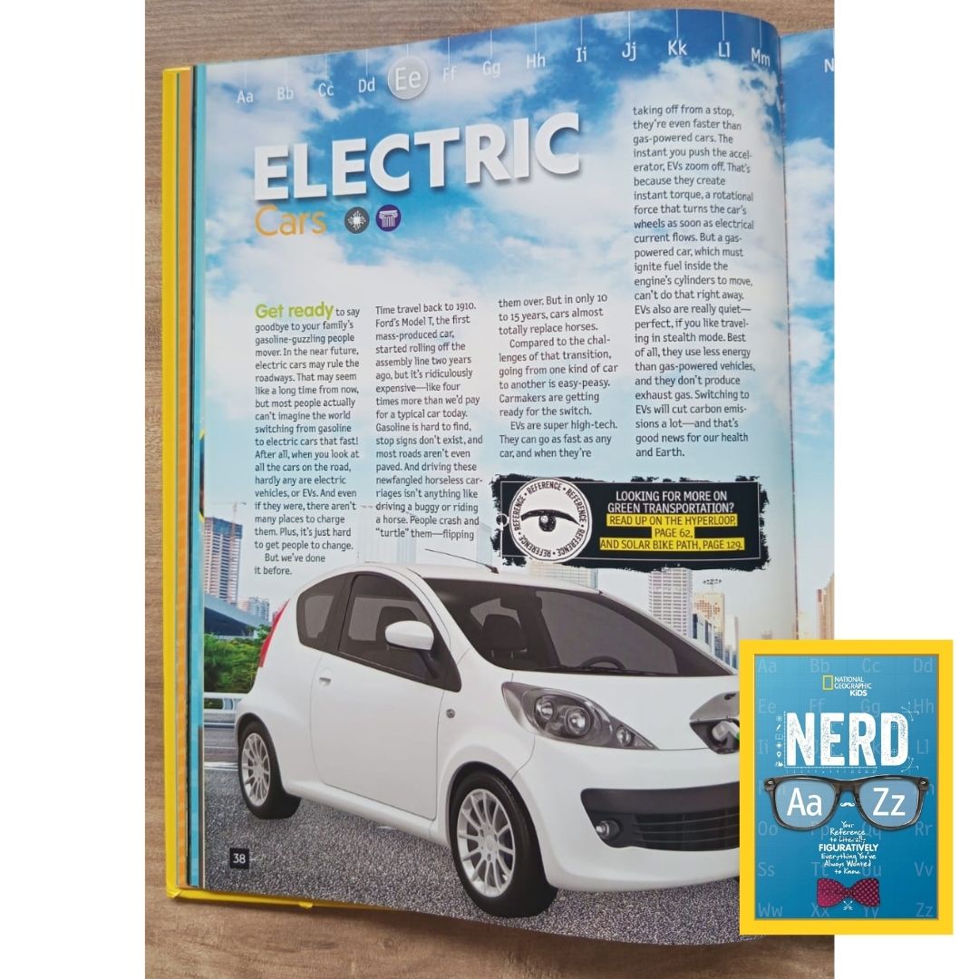 NATGEO National Geographic Kids NERD A to Z (USED book, hardcover, with slight dents on book cover)