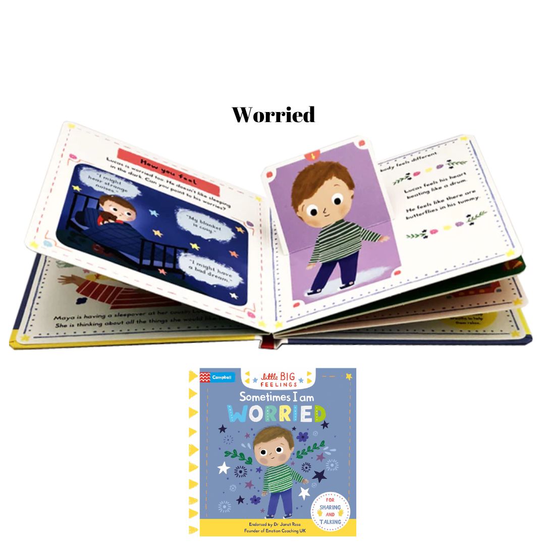 LITTLE BIG FEELINGS (retail / singles) board book - brand new, with SLIGHT DENTS on book cover (Happy / Angry / Worried / Sorry / Patient / Kind / Helpful)