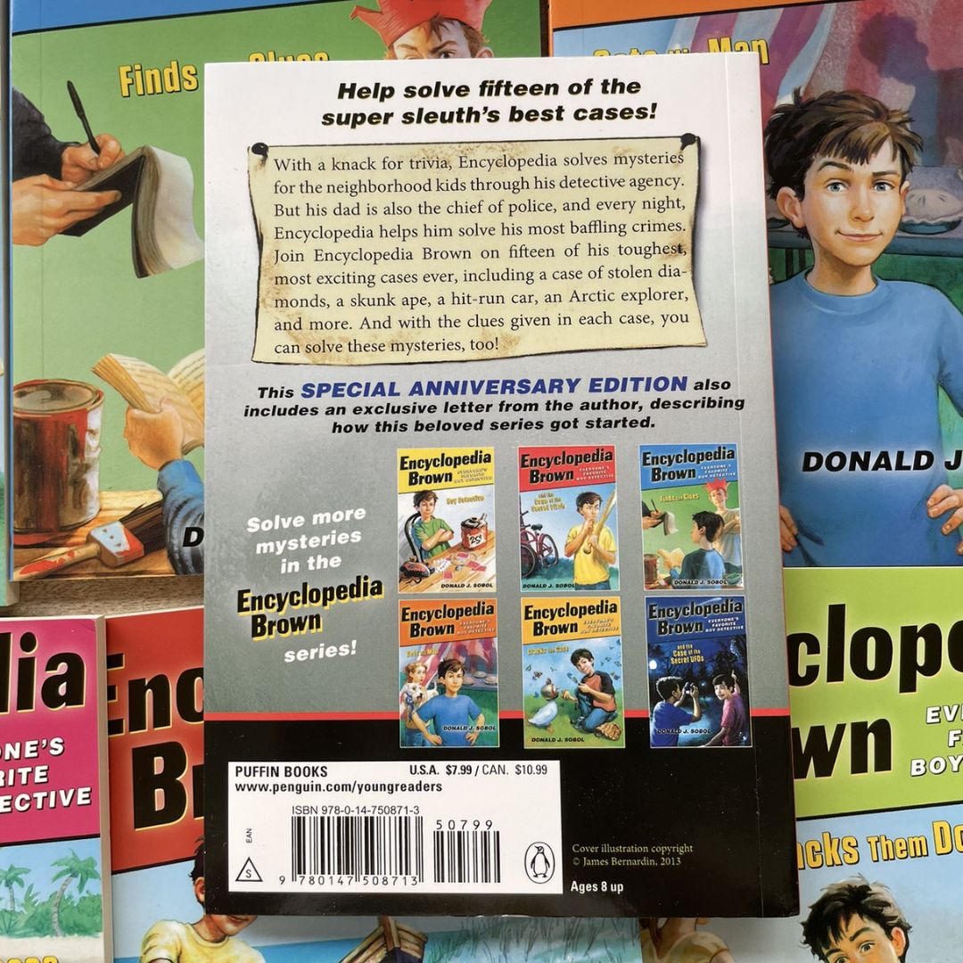 Encyclopedia Brown series, The Boy Detective (15 books) brand new paperbacks, no box