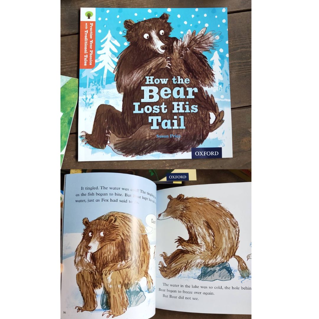 Oxford Practice Your Phonics (21 books) brand new softcover, fairy tales, boxed set, box with slight tears and dents