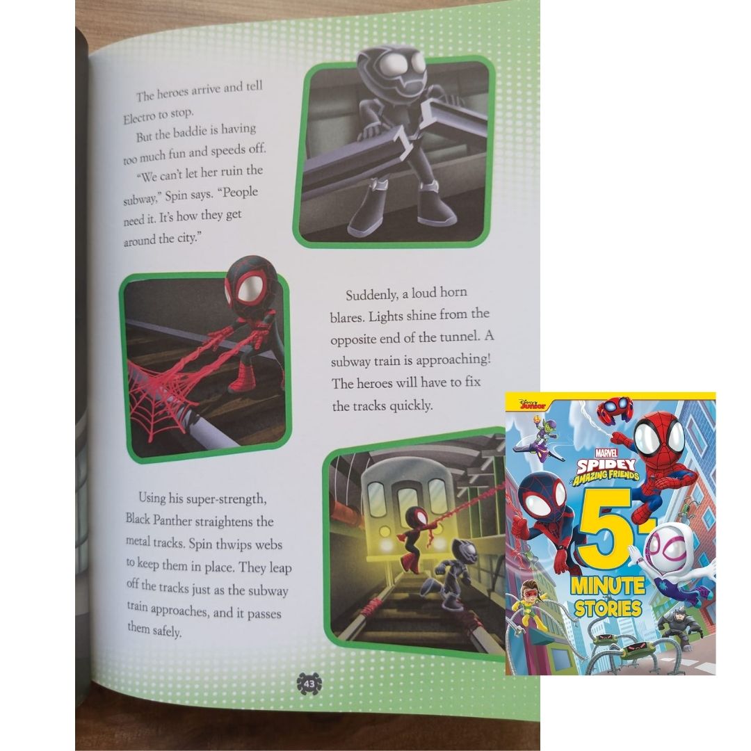 Spider-Man Spidey Amazing Friends 5-Minute Stories (USED book, padded hardcover, with slight tears and dents)