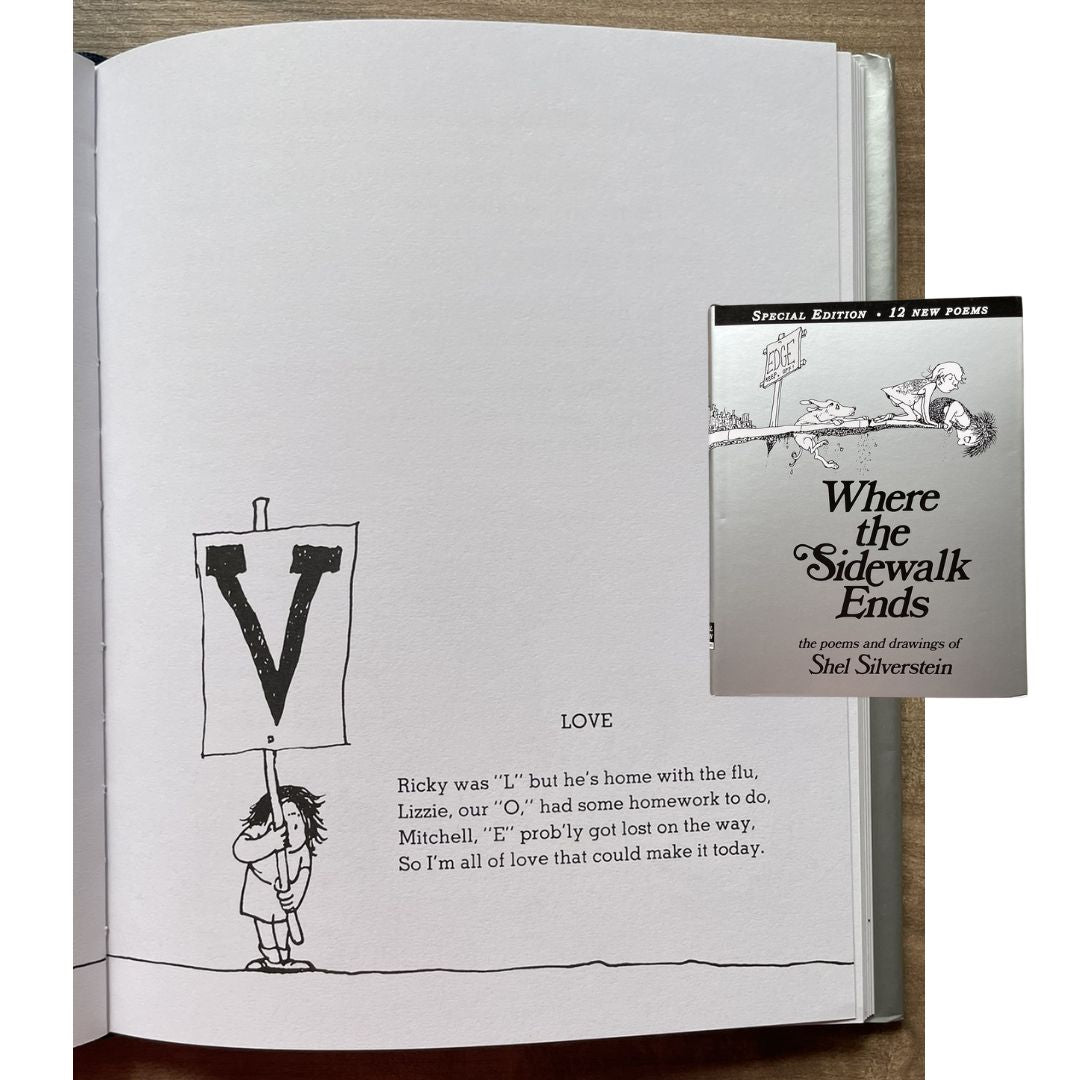 Shel Silverstein (3 books) FALLING UP // A LIGHT IN THE ATTIC // WHERE THE SIDEWALK ENDS (hardcover)