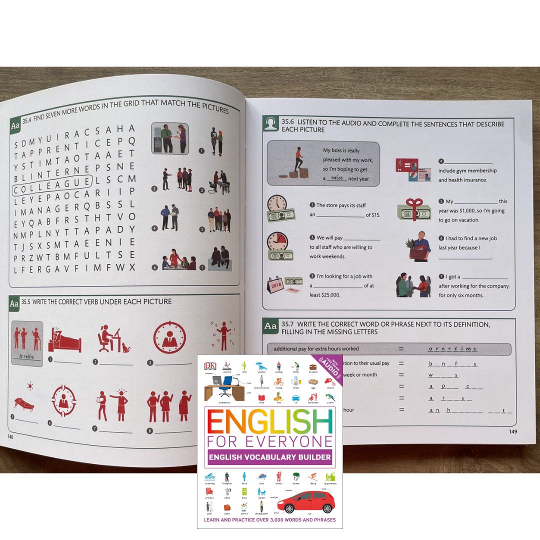 ENGLISH FOR EVERYONE English Vocabulary Builder (softcover) with slight folds on book cover