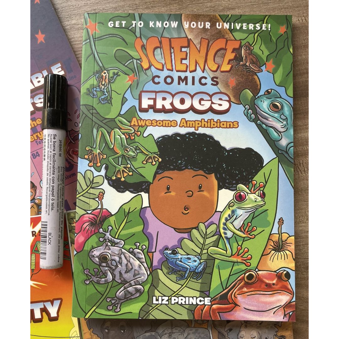 Science Comics (4 books, softcover, no box) (Electricity / Elephants / Frogs / The Periodic Table of Elements)