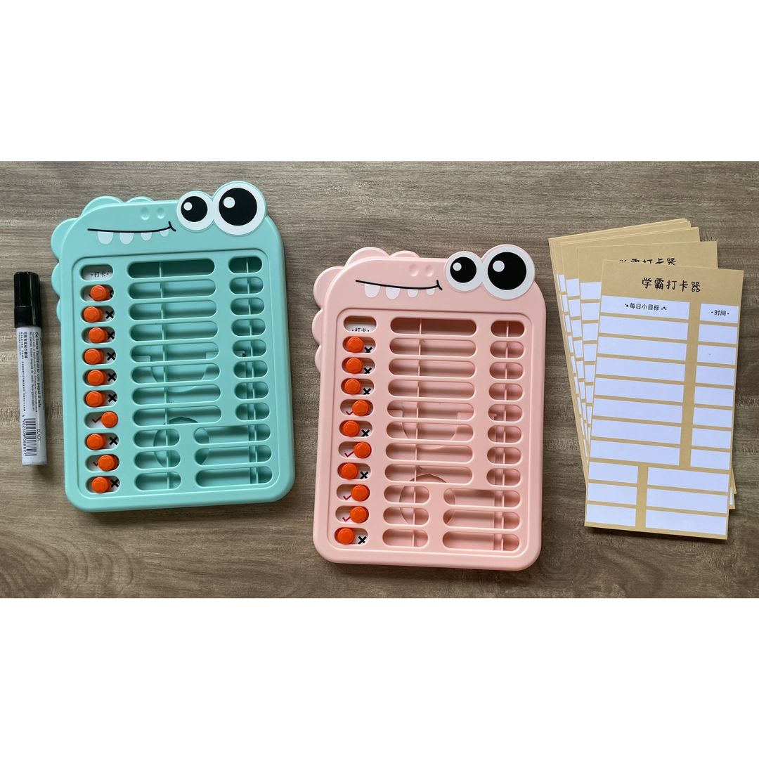 Daily Schedule Self-discipline Plan Organizer Stand for Kids (daily routine or chores to develop good habit) (box with slight tear and dents)