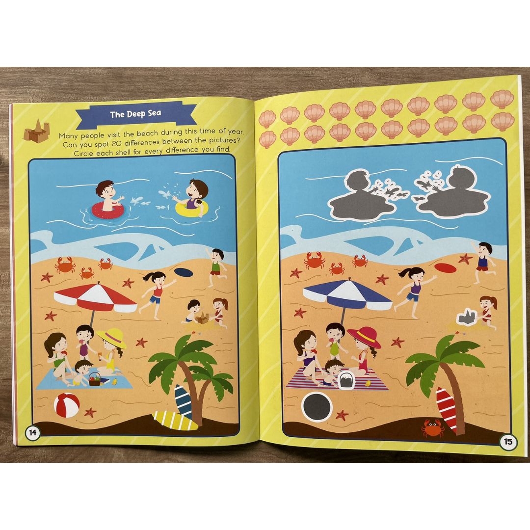 Smart Kids Sticker and Activity Book - SPOT THE DIFFERENCE (brand new softcover)