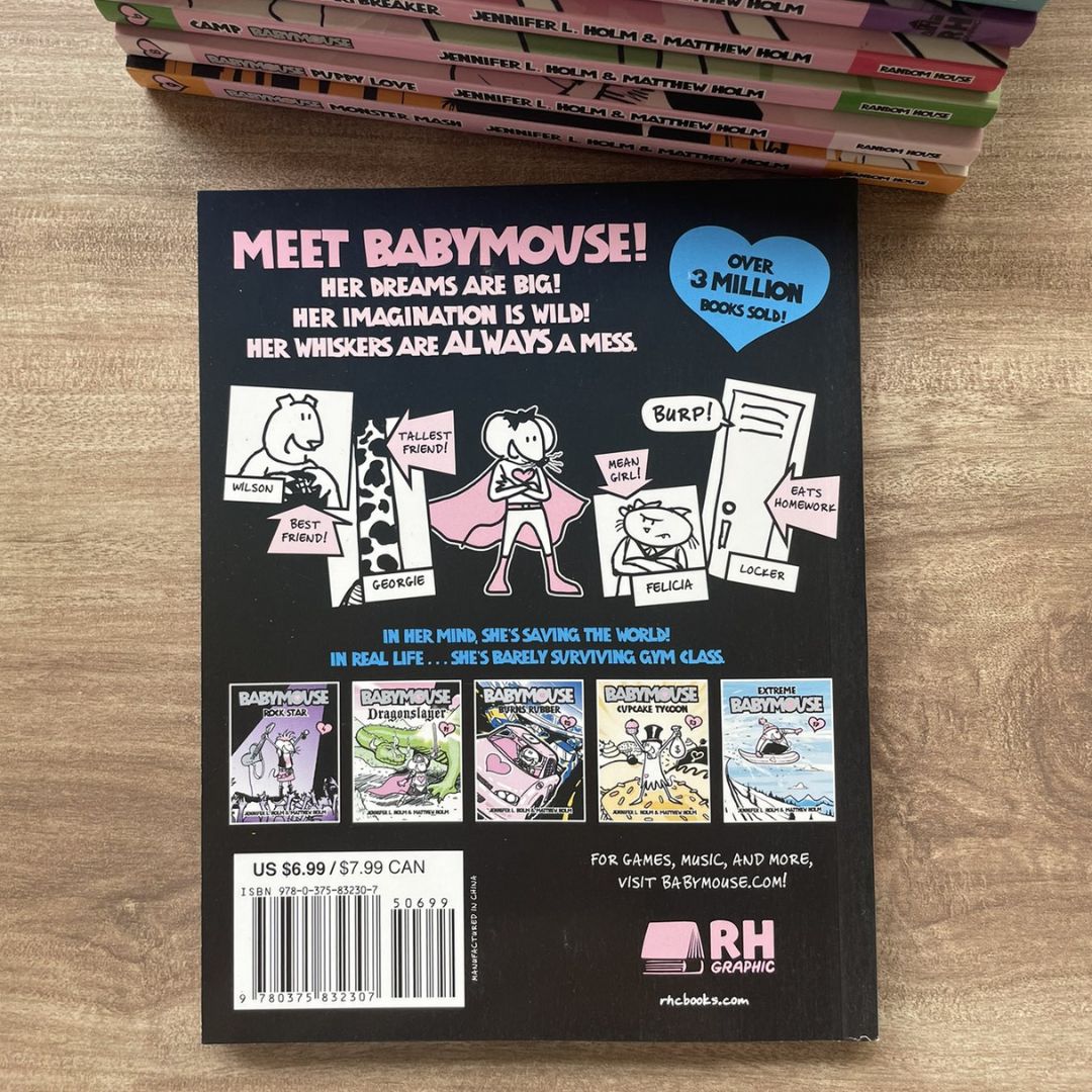 Babymouse, Graphic Novel (8 books, softcover, no box)