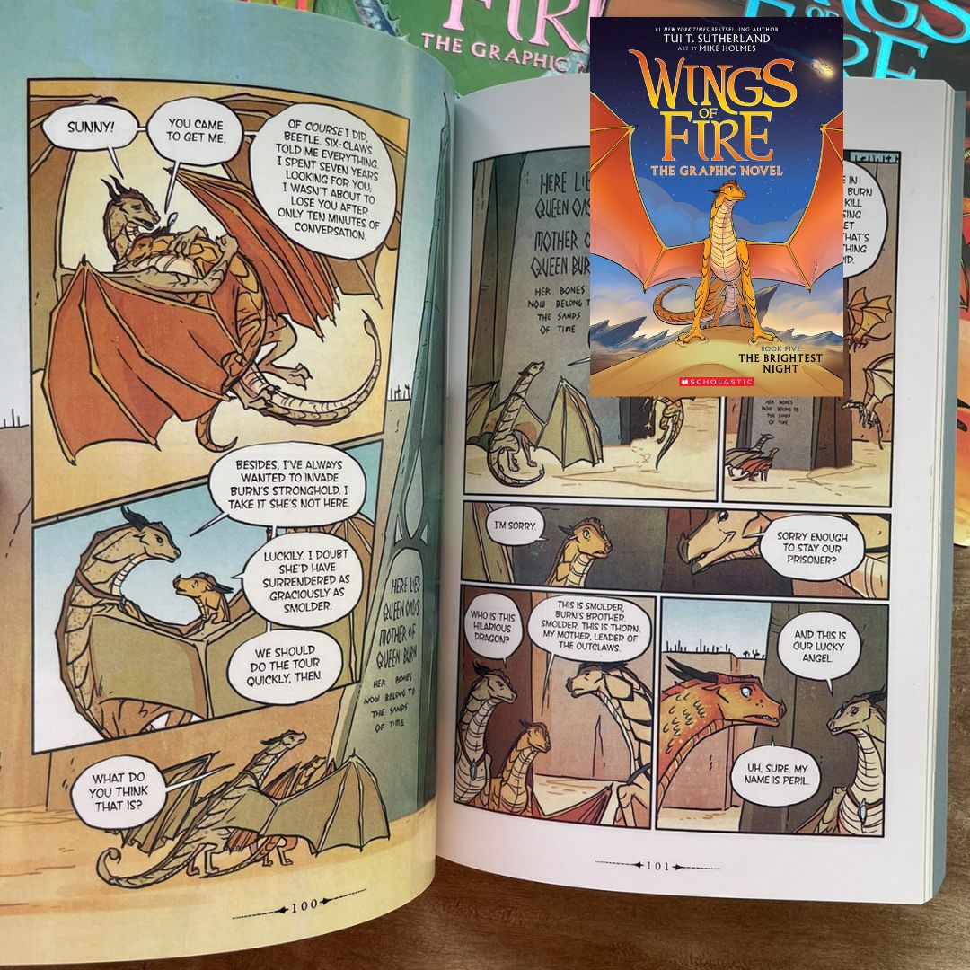 Wings of Fire Graphic Novels (5 books) (Book #1 - #5) brand new softcover, no box, with SLIGHT FOLDS on book cover