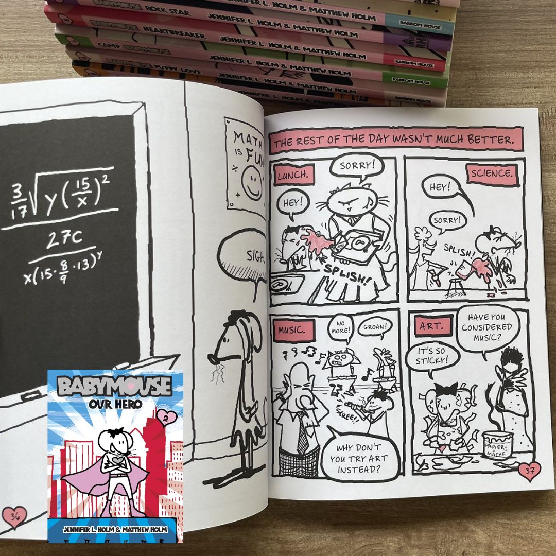 Babymouse, Graphic Novel (8 books, softcover, no box)