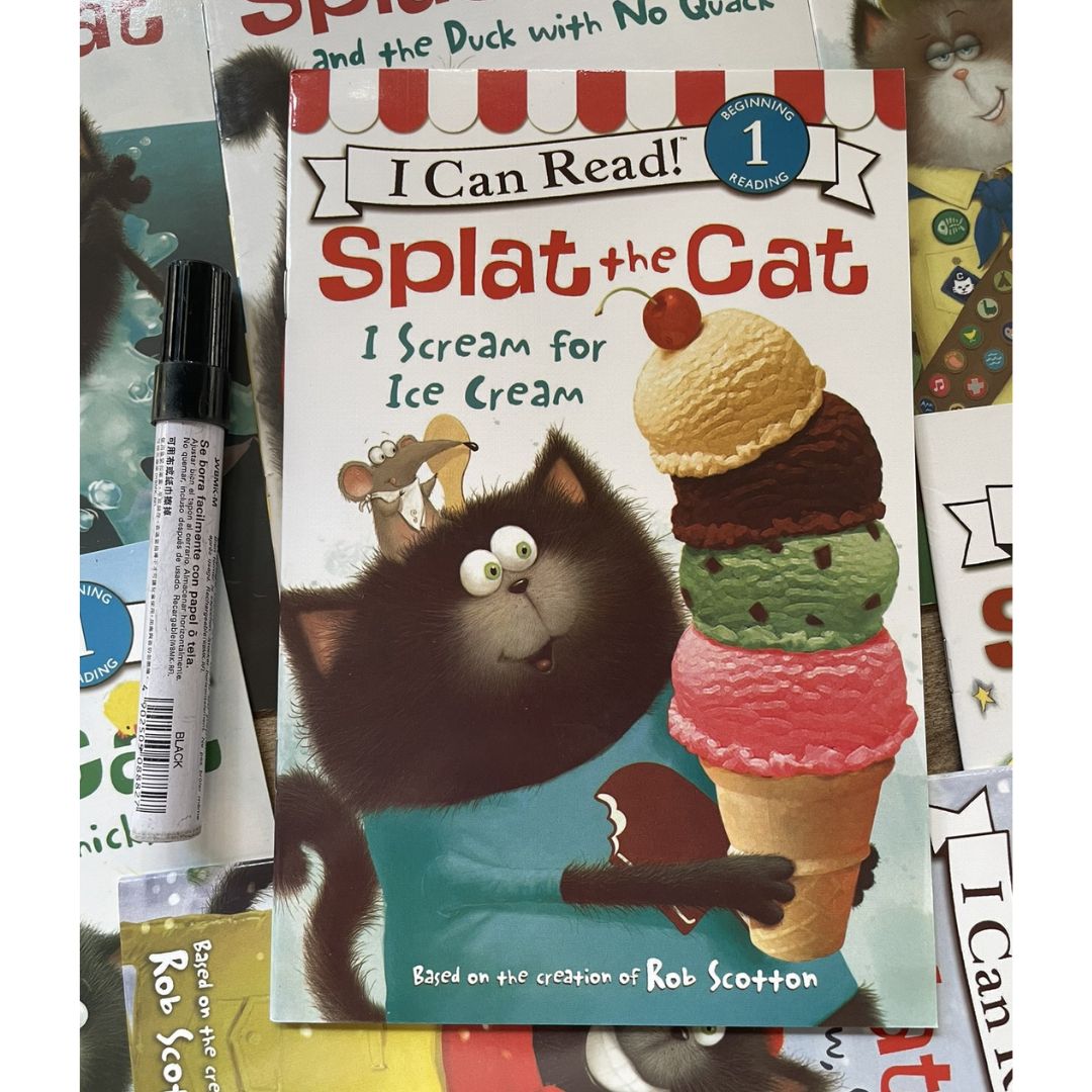 Splat The Cat I CAN READ Collection Box Set (no cd) 20 books, brand new softcover - BOX with DENTS