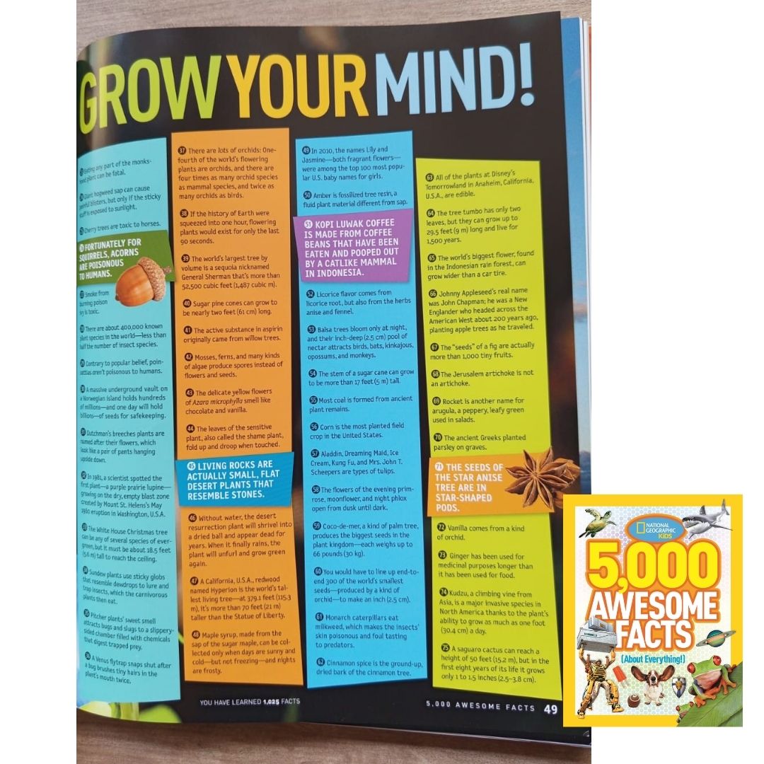 NATGEO National Geographic Kids 5,000 Awesome Facts (About Everything!) (USED book, hardcover, with slight dents)