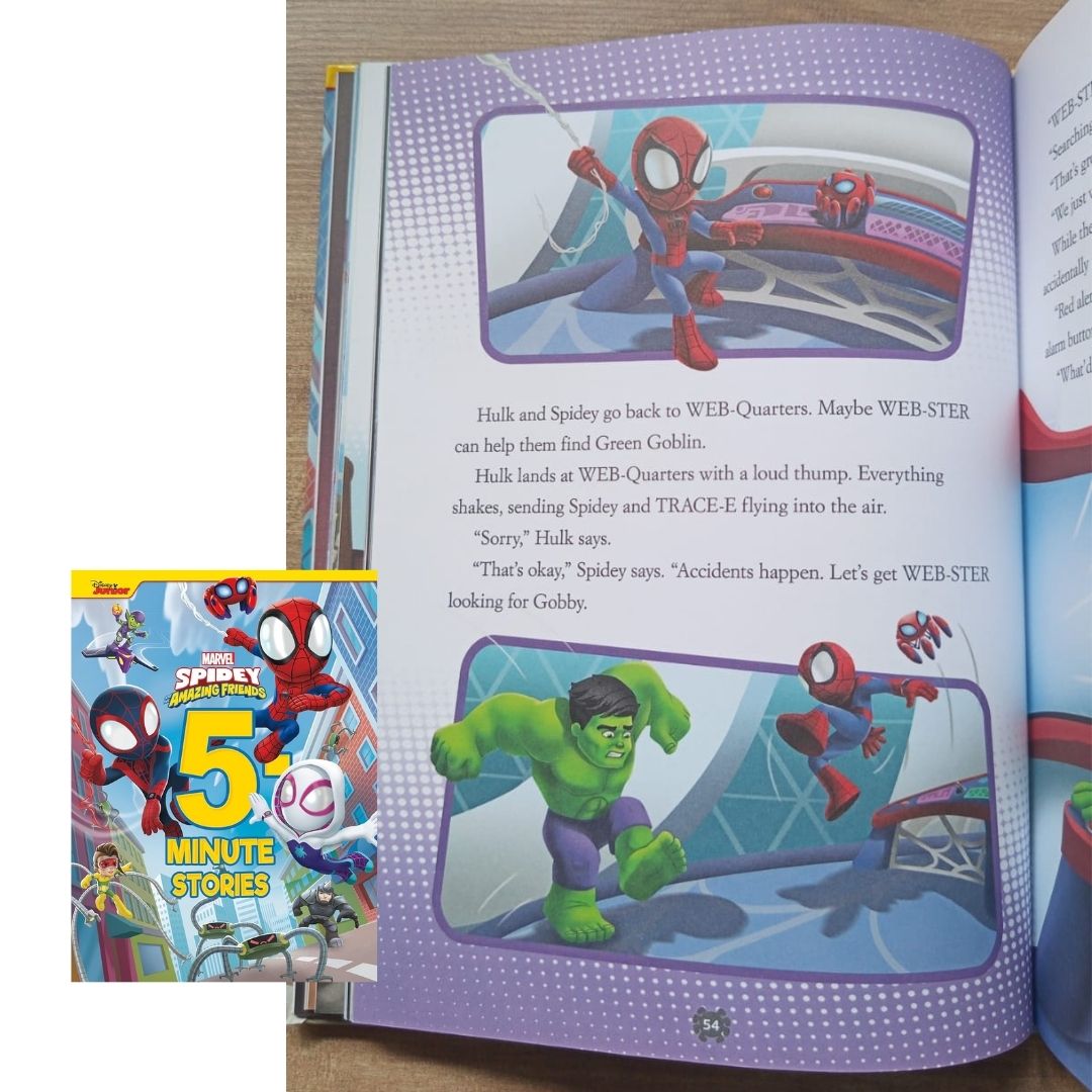 Spider-Man Spidey Amazing Friends 5-Minute Stories (USED book, padded hardcover, with slight tears and dents)