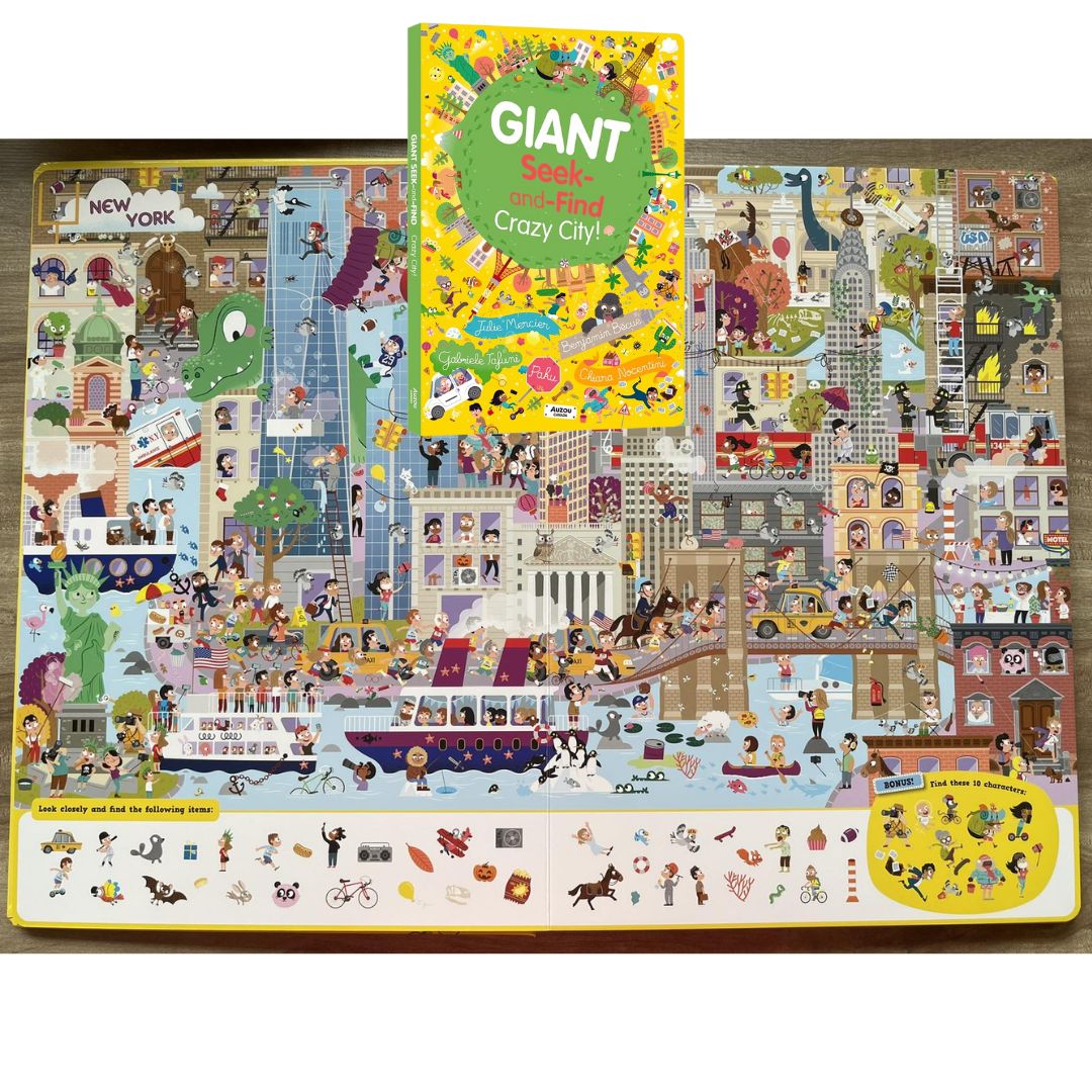 Giant Seek-and-Find (Crazy City / Th) Show Must Go On) (With SLIGHT DENTS on the book cover)