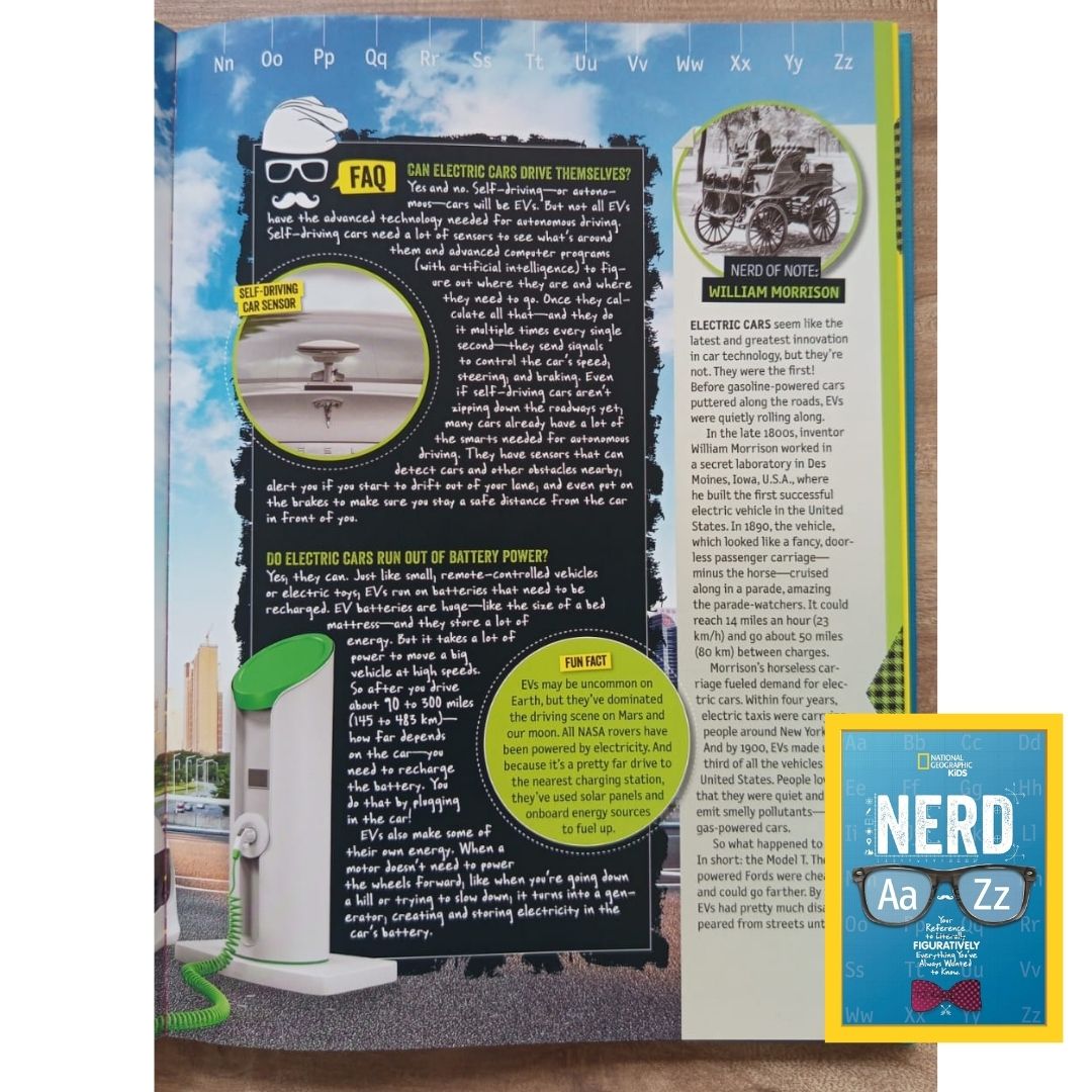 NATGEO National Geographic Kids NERD A to Z (USED book, hardcover, with slight dents on book cover)
