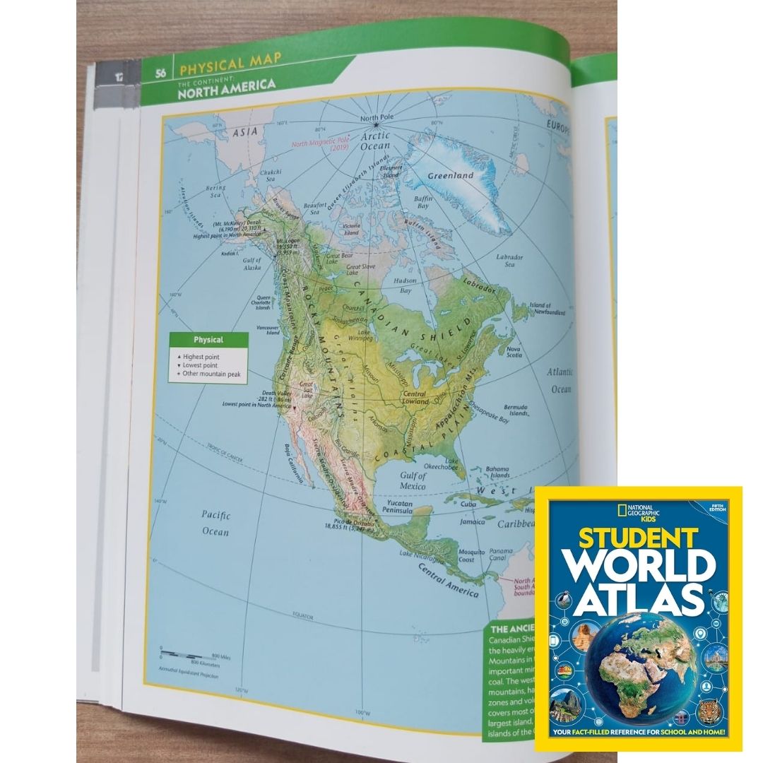 NATGEO National Geographic Kids: Student World Atlas, 5th Edition (USED/Preloved book, Paperback, with slight folds)