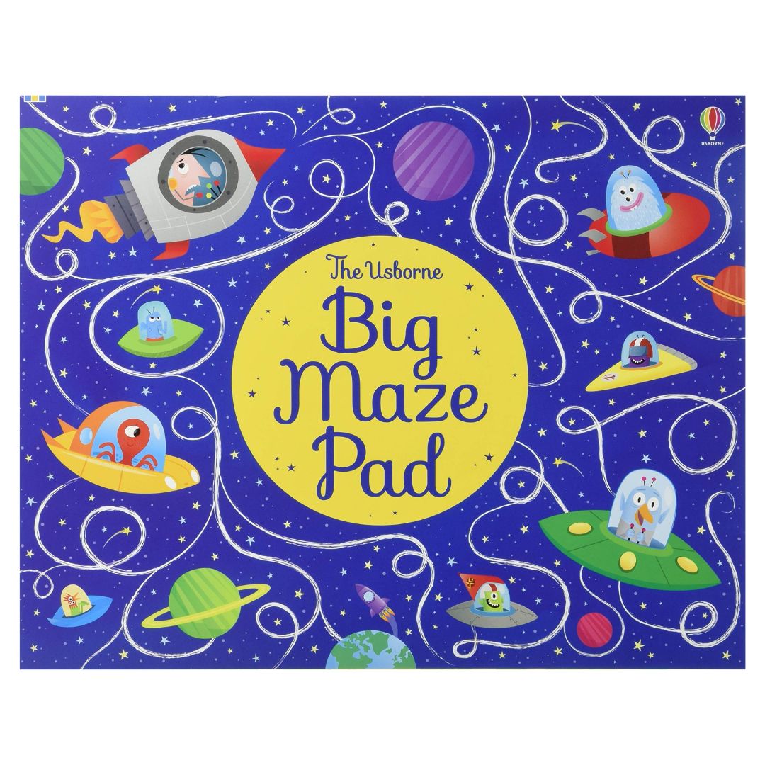 The Usborne Big DOT-TO-DOT / MAZE / PUZZLE Pad (SINGLES, brand new softcover, JUMBO tear-off activity pads) - Book cover with SLIGHT FOLDS