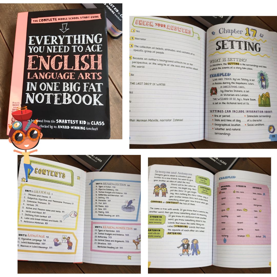 Everything You Need to Ace in One Big Fat Notebook: The Complete Middle School Study Guide (SINGLES) brand new Softcover - Biology/ Chemistry/ Computer Science & Coding/ English Language Arts/ Geometry/ World History/ Math/ Pre-Algebra & Algebra/ Science