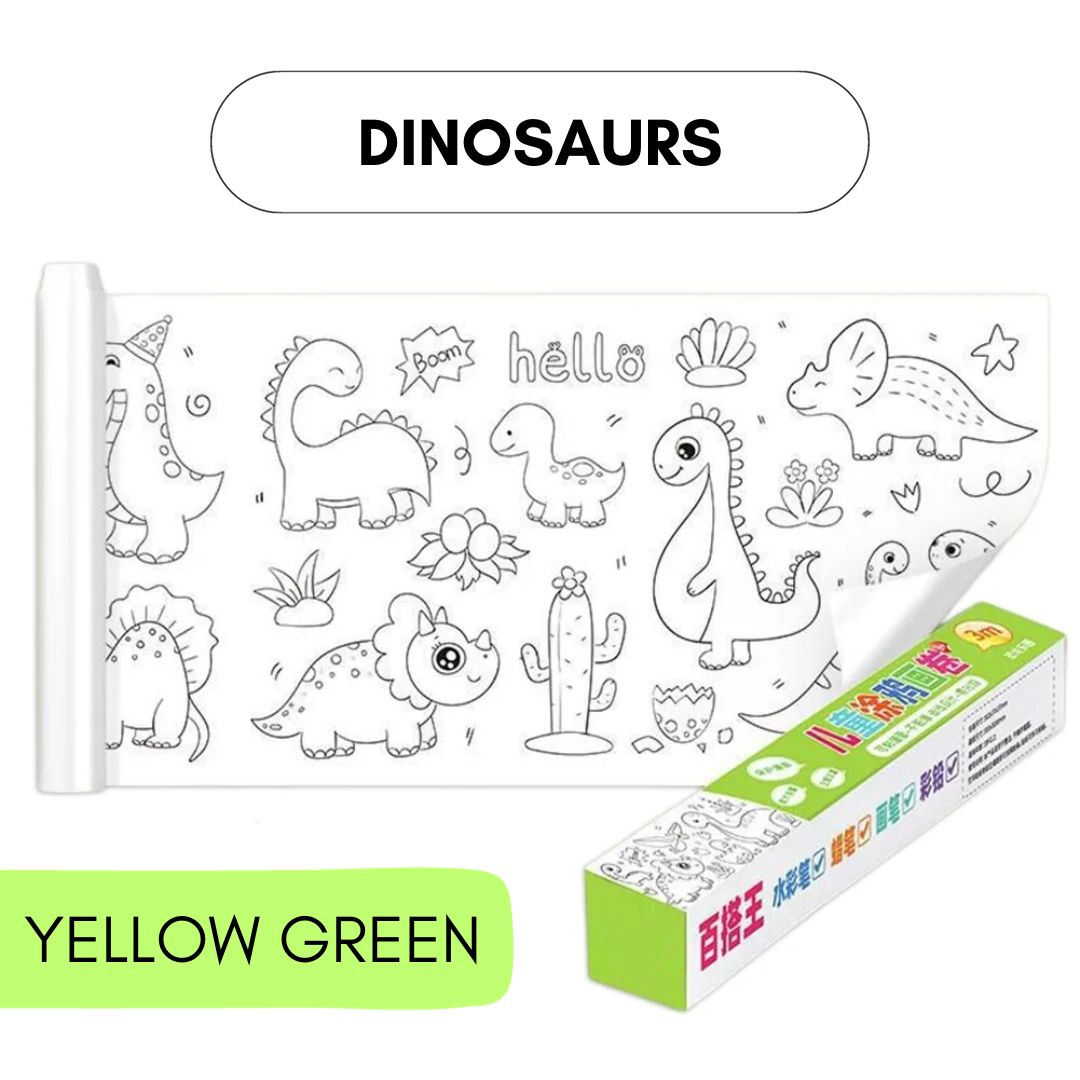 Children's Graffiti Scroll (Coloring Wall Poster) - SINGLES, box only with dents