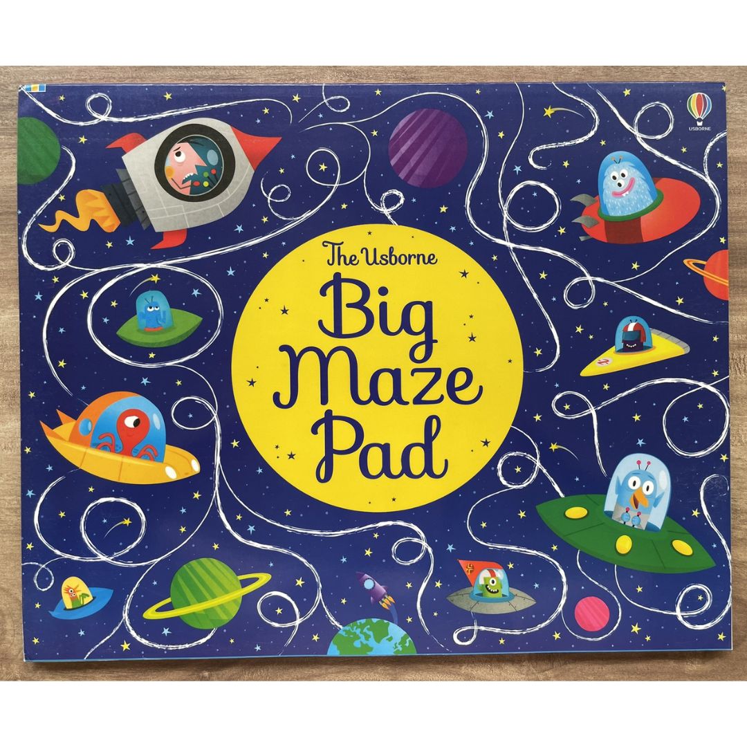 The Usborne Big DOT-TO-DOT / MAZE / PUZZLE Pad (SINGLES, brand new softcover, JUMBO tear-off activity pads) - Book cover with SLIGHT FOLDS