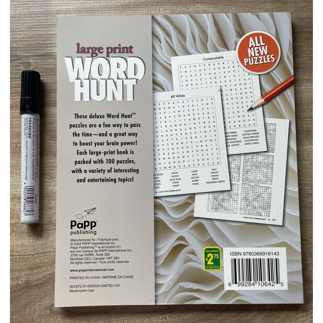 Large Print WORD HUNT (brand new Softcover)