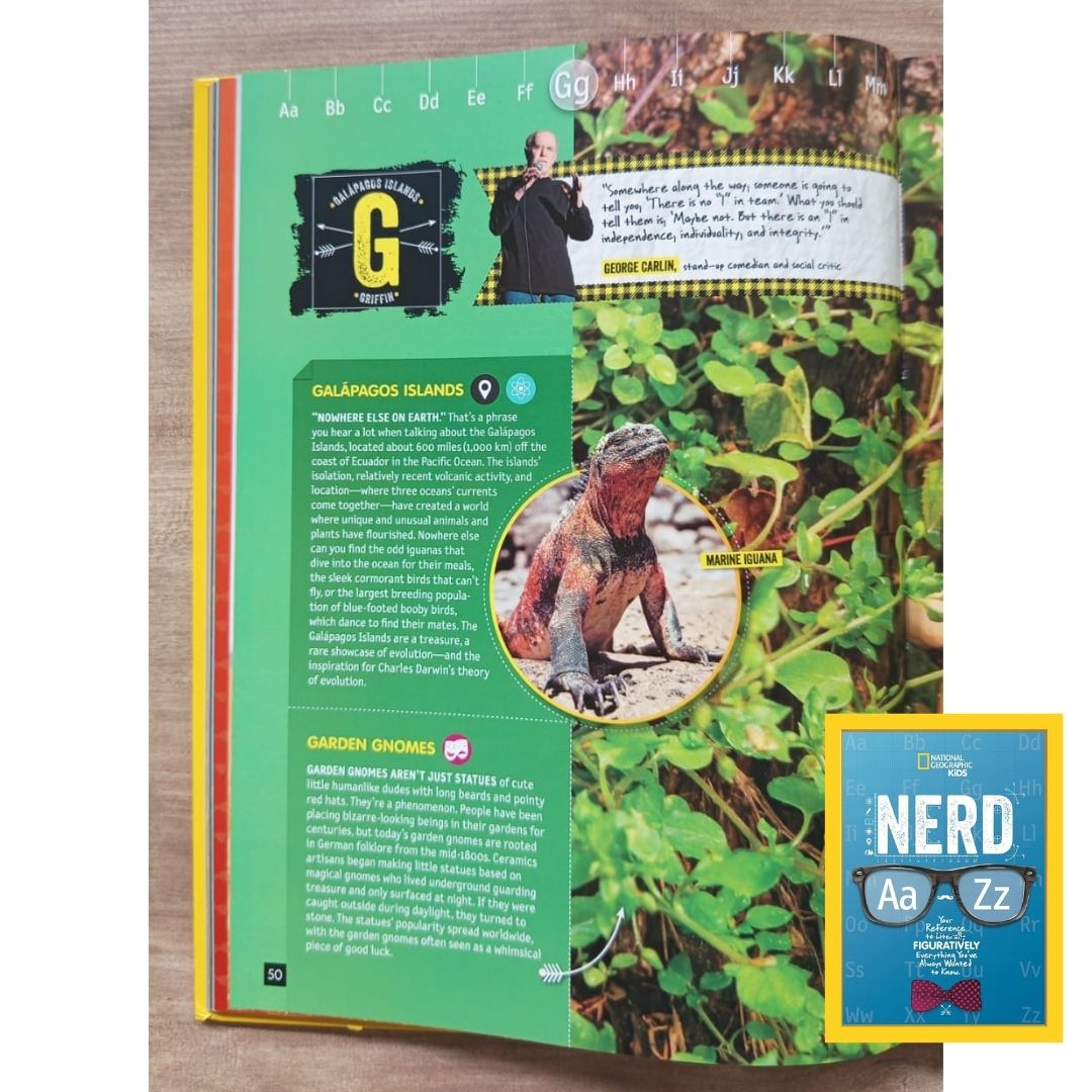 NATGEO National Geographic Kids NERD A to Z (USED book, hardcover, with slight dents on book cover)