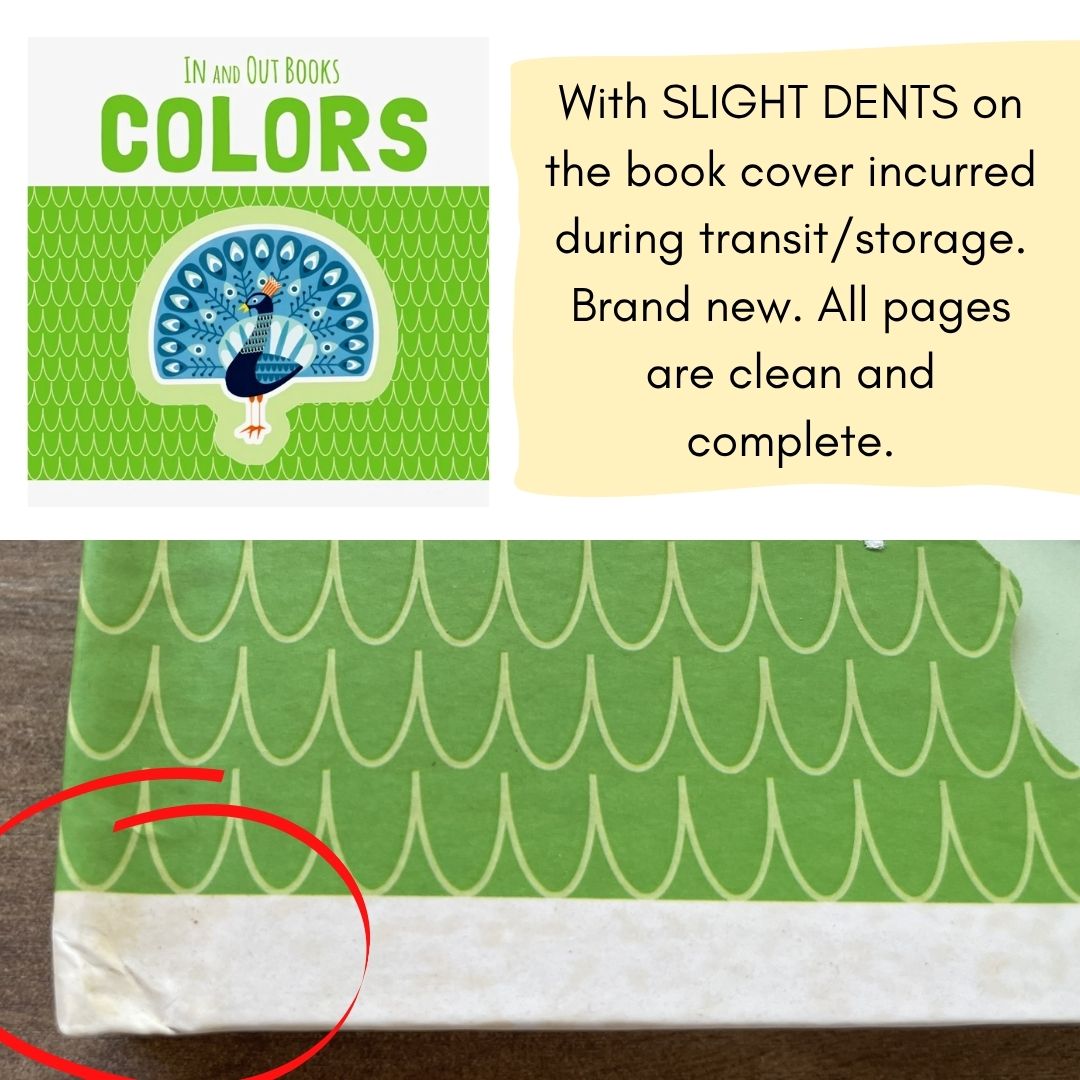 IN and OUT Board Books (SINGLES) Colors / Numbers / Opposites / Shapes (brand new, with SLIGHT DENTS on book cover)