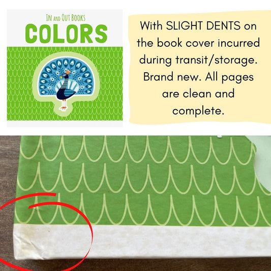 IN and OUT Board Books (SINGLES) Colors / Numbers / Opposites / Shapes (brand new, with SLIGHT DENTS on book cover)