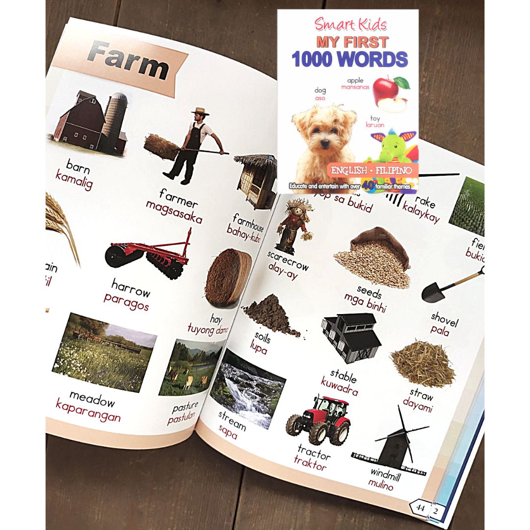 Smart Kids My First 1000 Words (English and Filipino Picture Books for Kids Distance Learning)