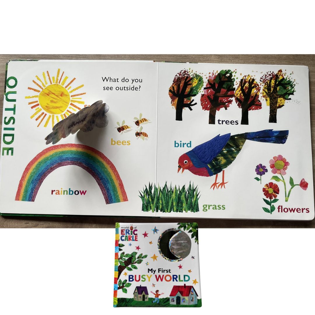 Eric Carle - My First Busy World (The World of Eric Carle) brand new Board Book - with SLIGHT DENTS on book cover